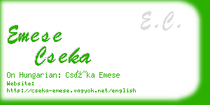 emese cseka business card